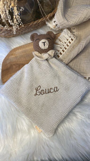Doudou ours beige