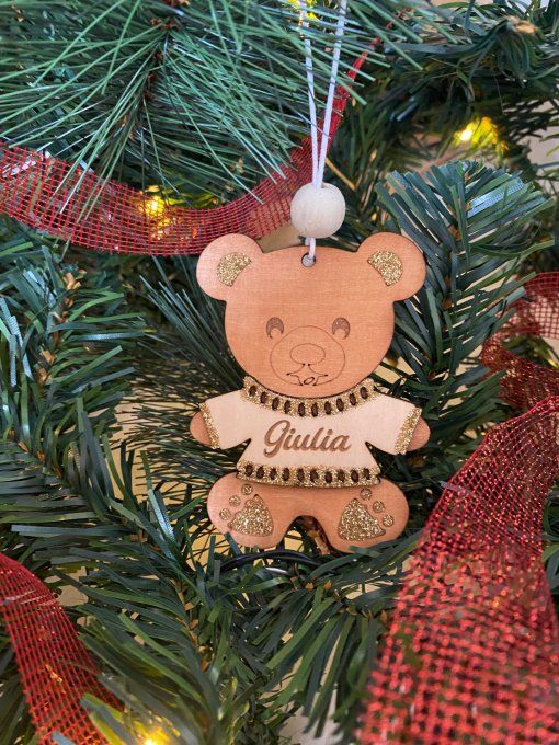 Boule de Noël ourson 